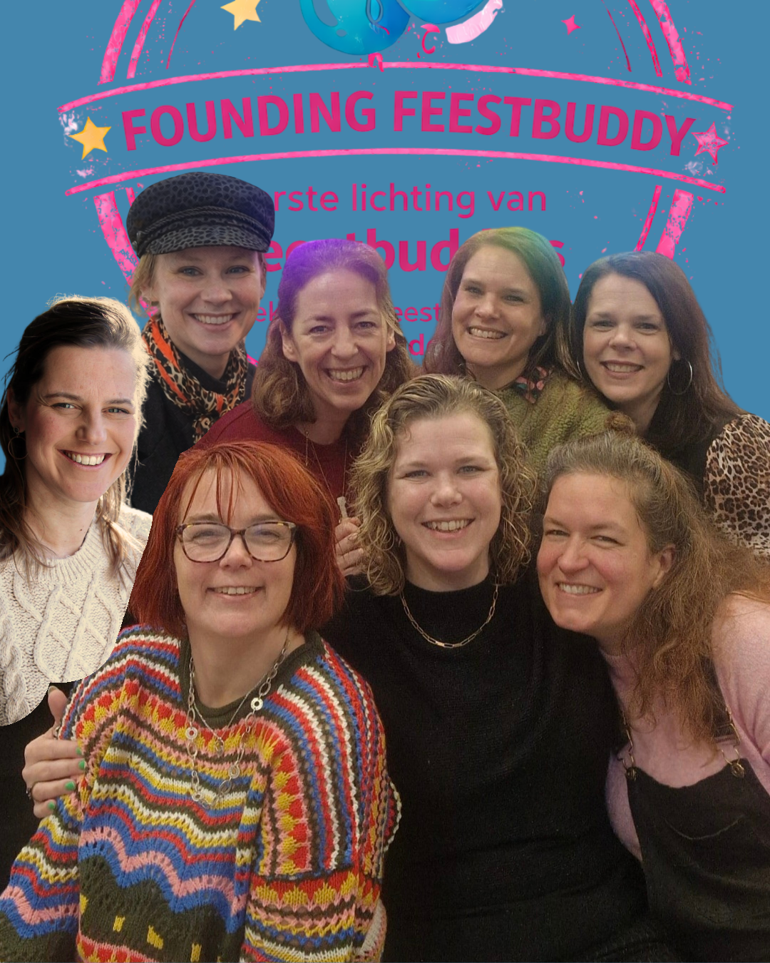 Het team van Feestbuddies — de eerste lichting Founding Feestbuddies
